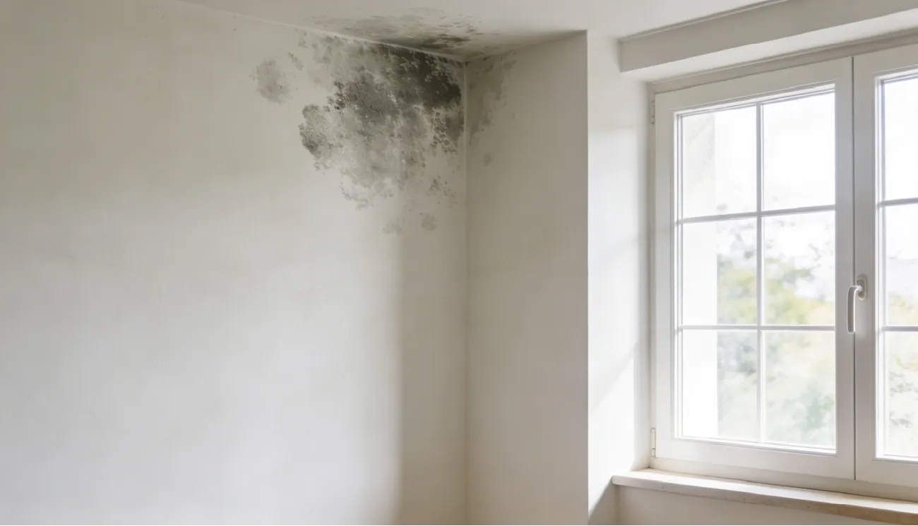 Moho en pared de vivienda en Águilas